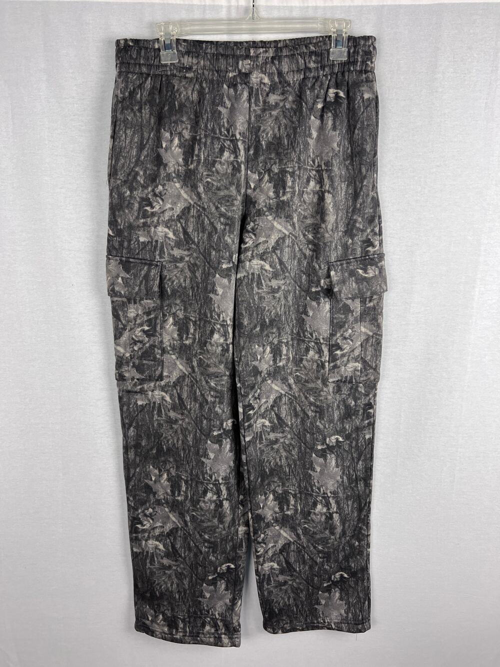 Camouflage Sweatpants Woodland Camo Stick and Leaf Cargo Wide Leg Baggy Lounge